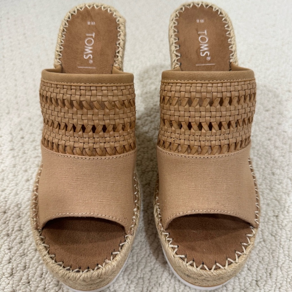 Toms Monica Mule Wedge Espadrilles - Never Been Worn!